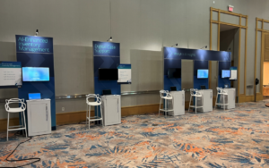 booths designed for product demos and engagement